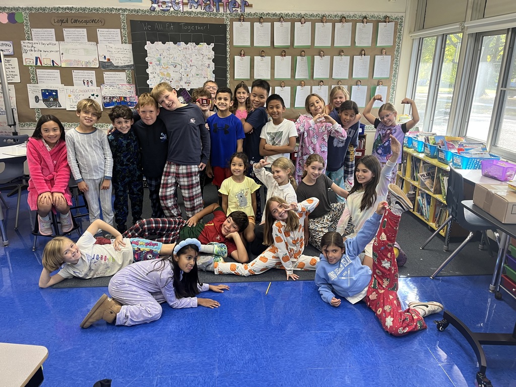 The students are enjoying PJ day!