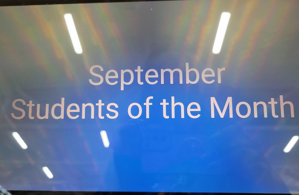 Students of month sign