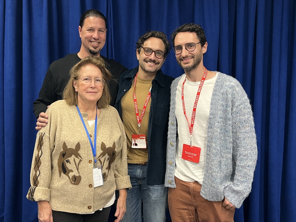 Aaron and Will with their art teachers. 