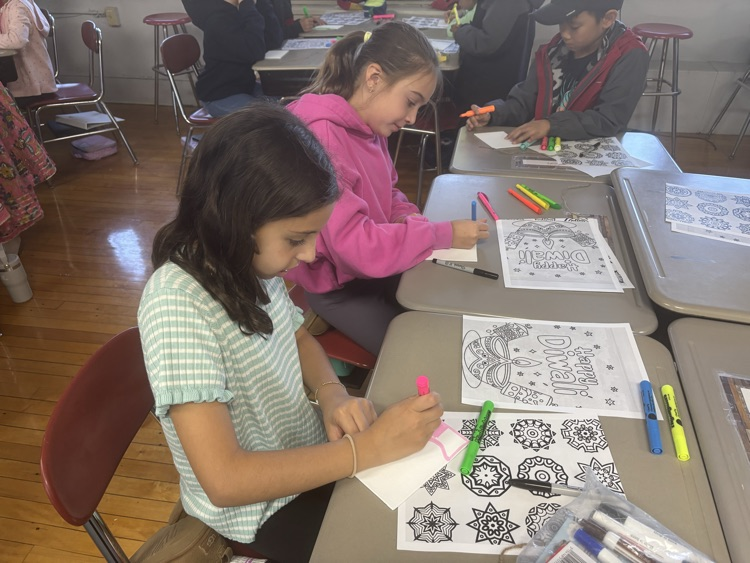 Students learn about Diwali