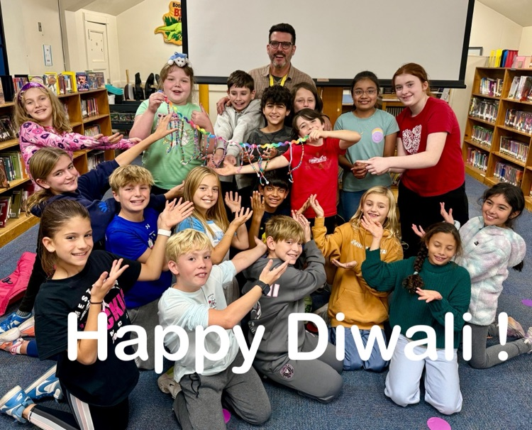 Students learn about Diwali.