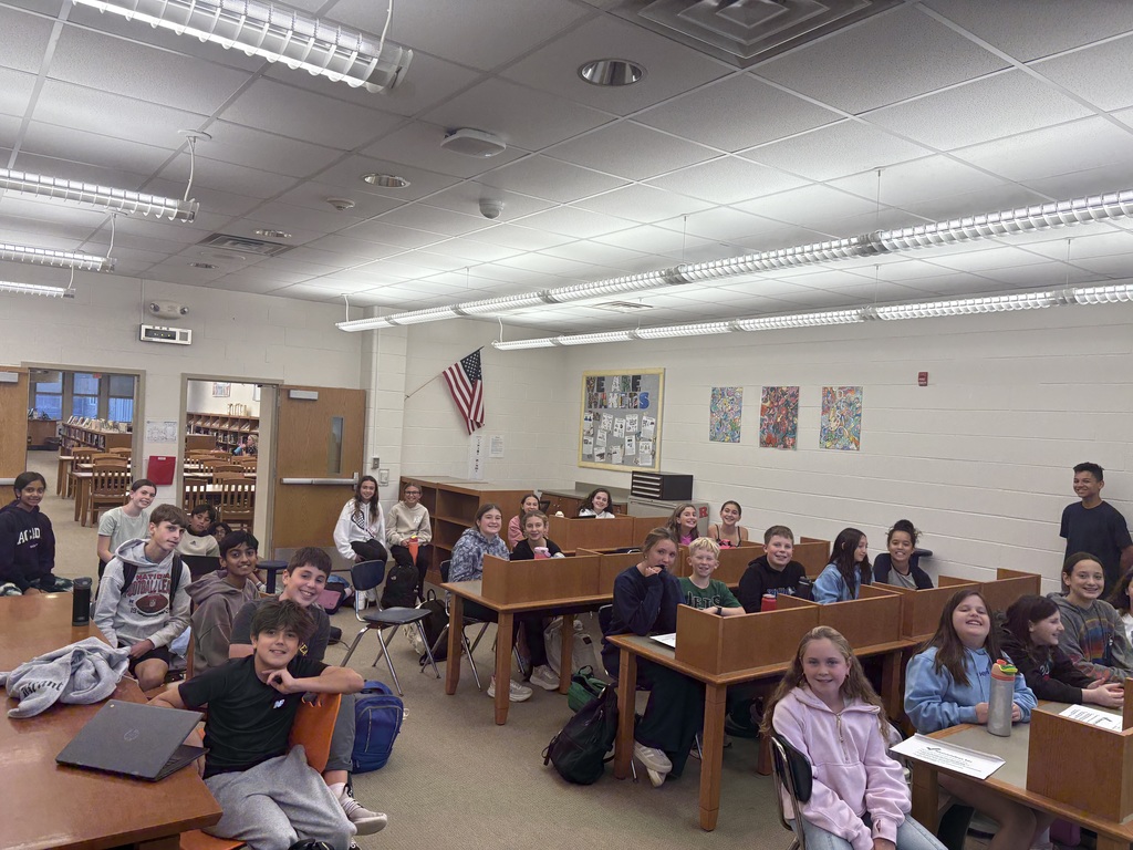 RIS Student Council was working hard after school . They spent some time planning future events with their advisor, Mrs. Trottere.