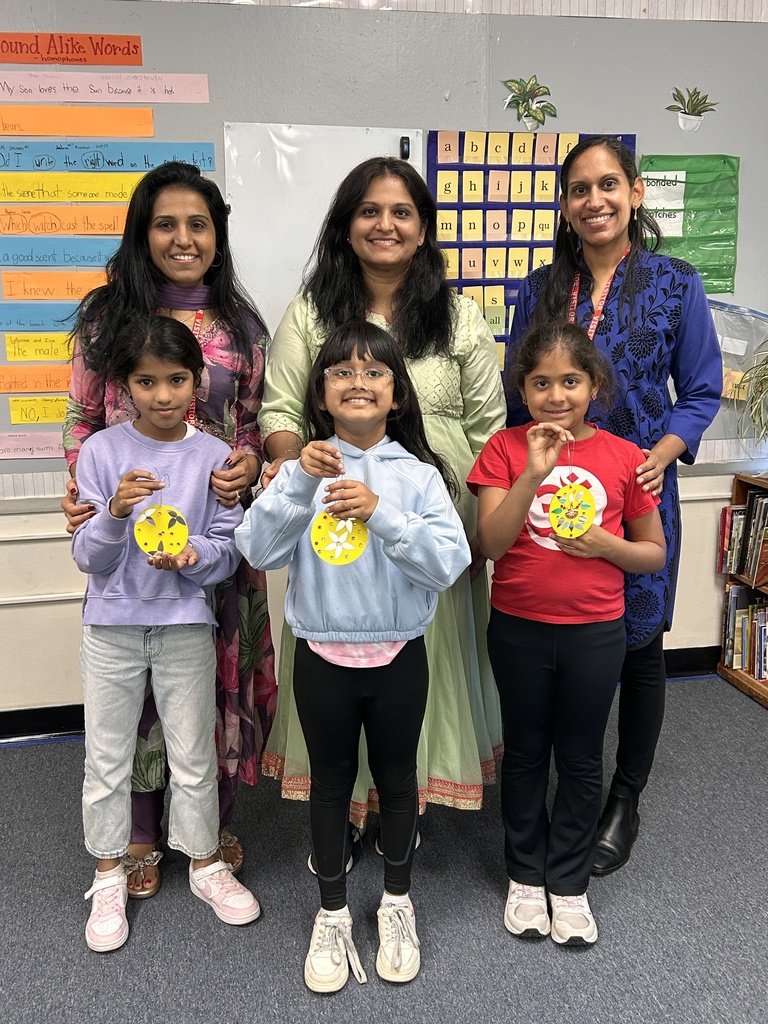 Students doing a craft.