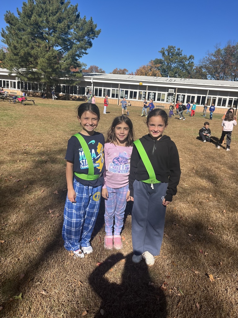 Students dressed in PJs.