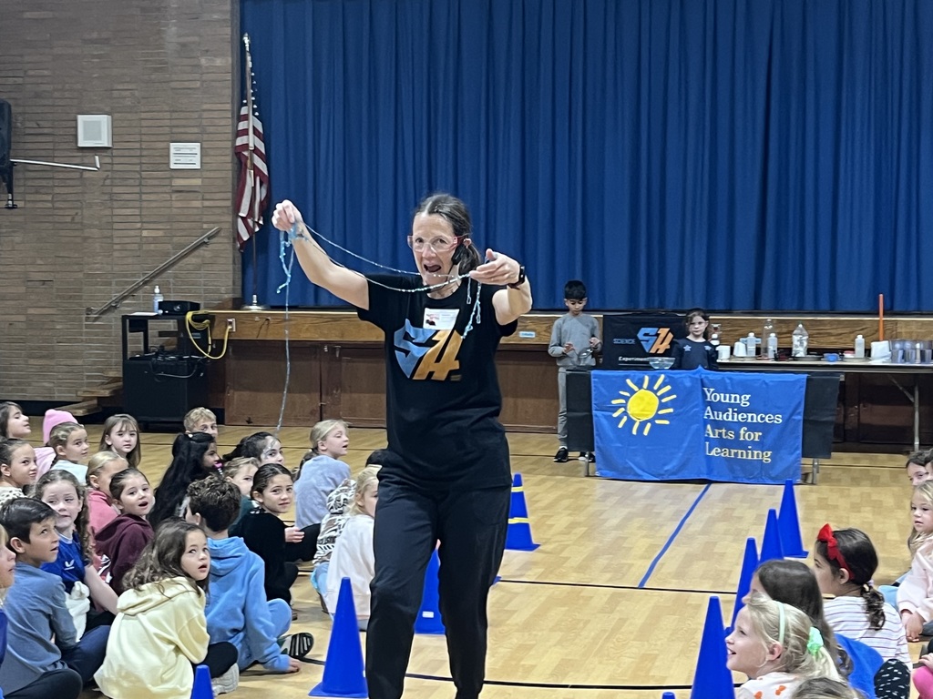 Presenter shows the string-like substance.
