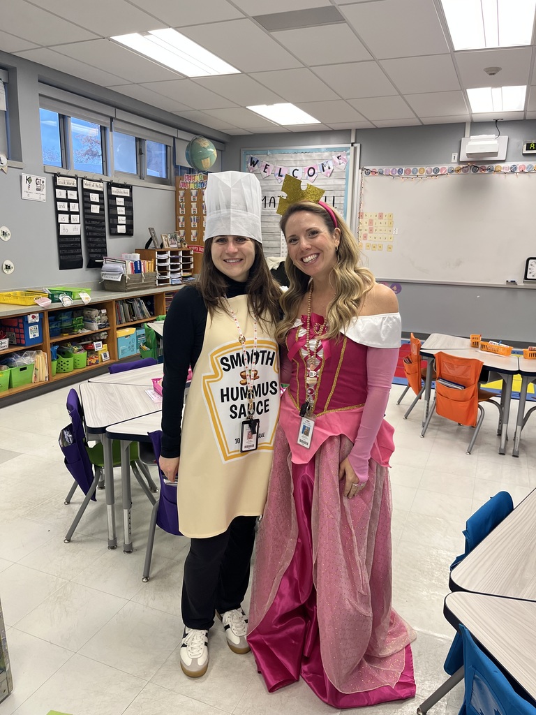 Teachers dressed for a fun day.