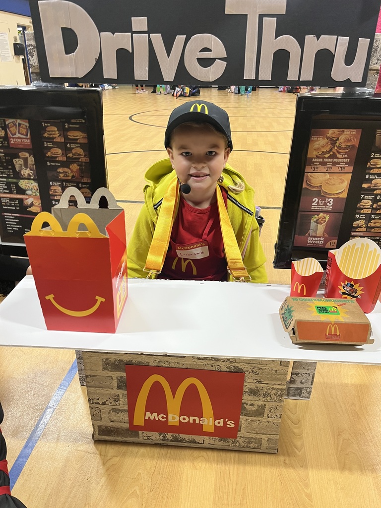 Student in a McDonald's drive thru costume. So original!