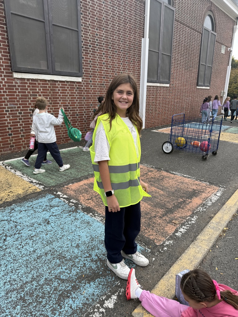 a safety patrol member standing at their post