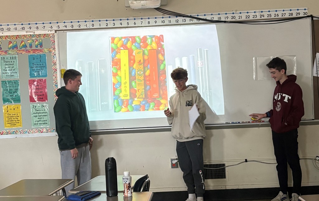Students presenting in health class