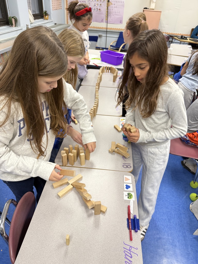 students playing blocks during indoor recess