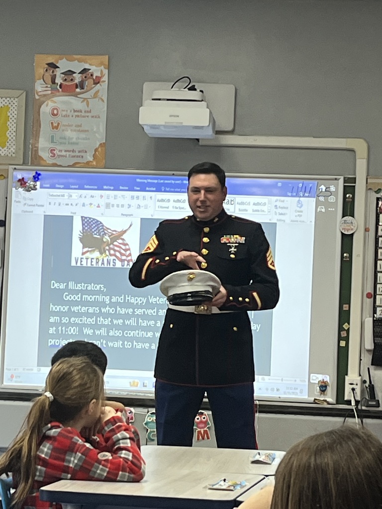 Veteran shows his cover (AKA hat).