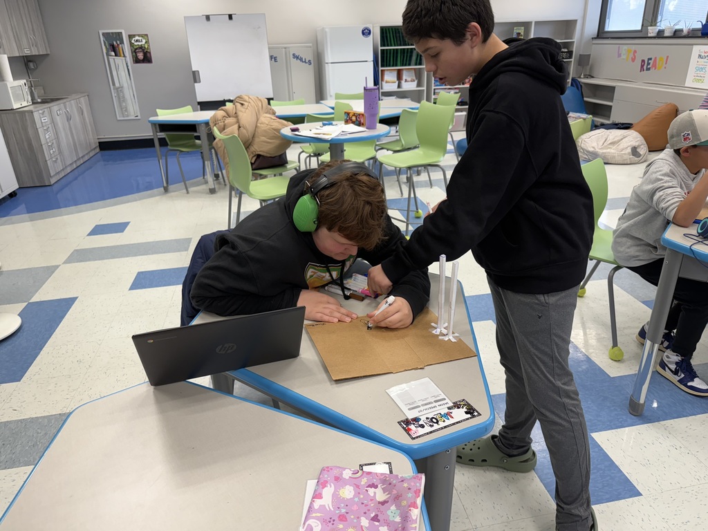 two students working on project