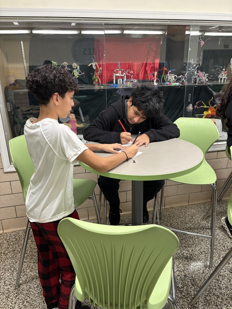 Students writing letters
