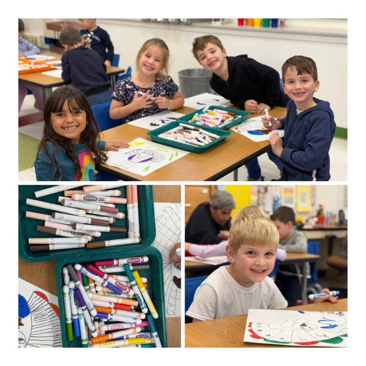 Students straw turkeys in our class