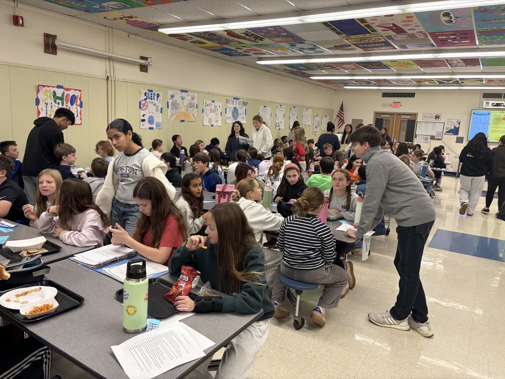 Mix-It-Up Day at Lunch! Today during 6th grade lunch, our 8th Grade Peer Leaders hosted a special Mix-It-Up Day. Students were encouraged to step outside their comfort zones by sitting with new classmates and engaging in fun, peer-led activities and games. The energy in the cafeteria was fantastic as students made new connections and strengthened our school community.