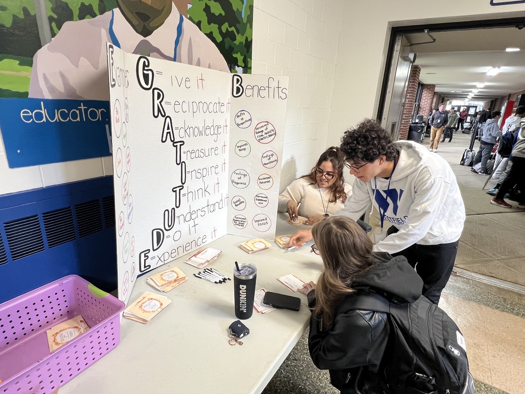 Students Filling out cards