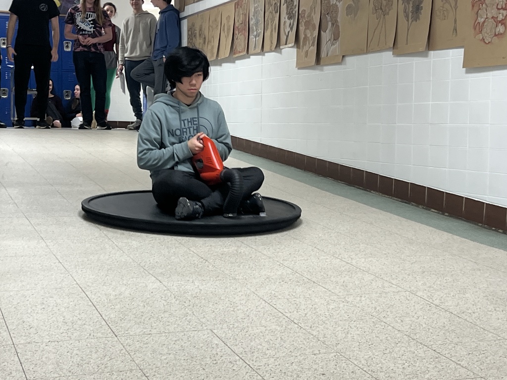 Student on Hover board