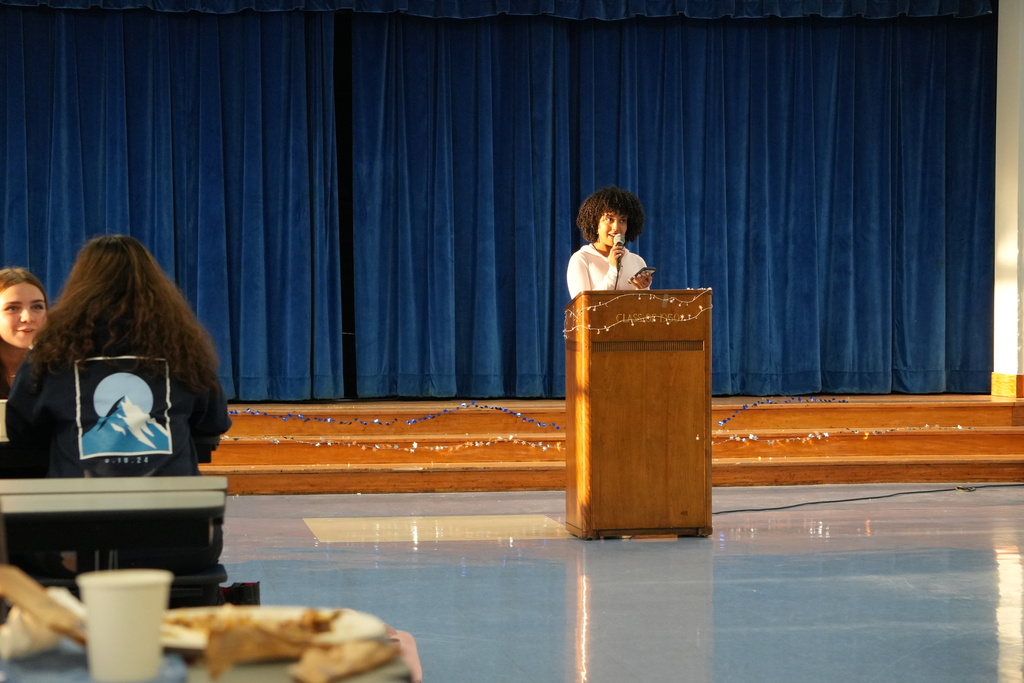 Student sharing story. 