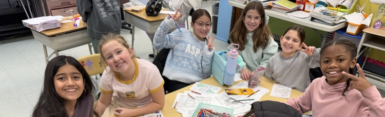 students making cards