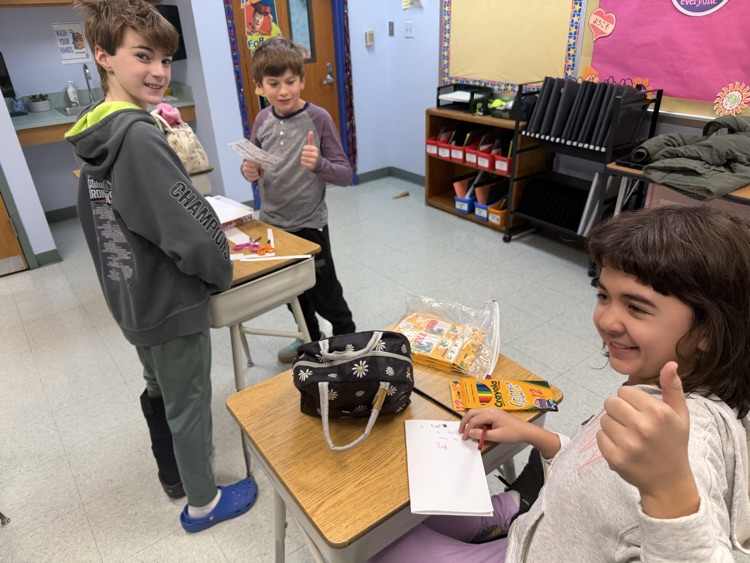 students making cards