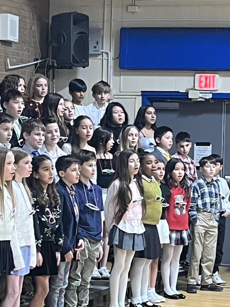 Students singing.