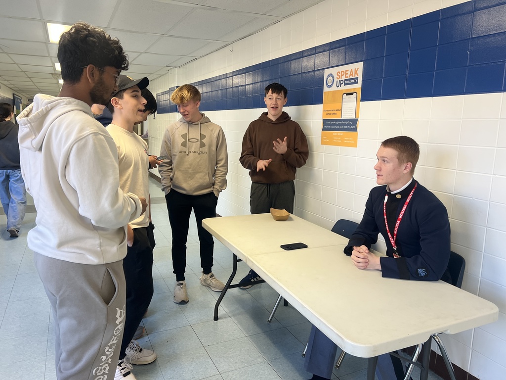 Students learning about ROTC