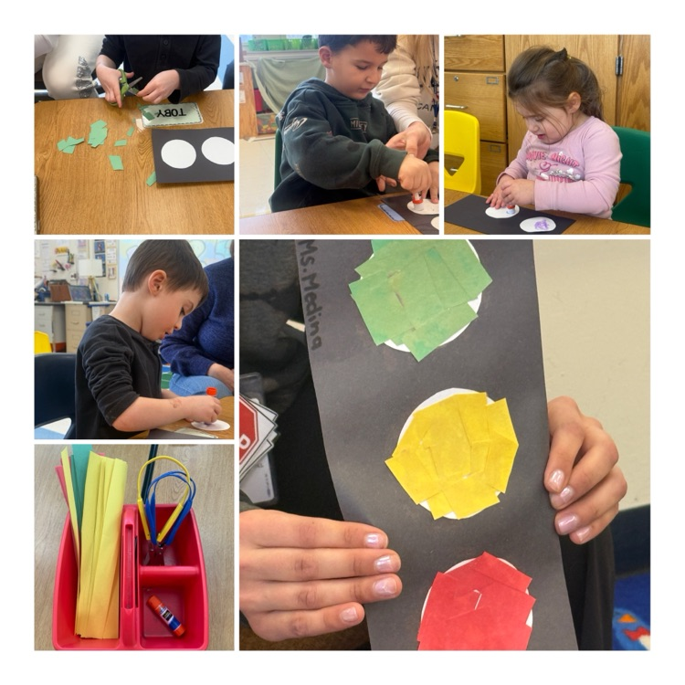 students design their very own traffic lights as part of their unit of study on roads