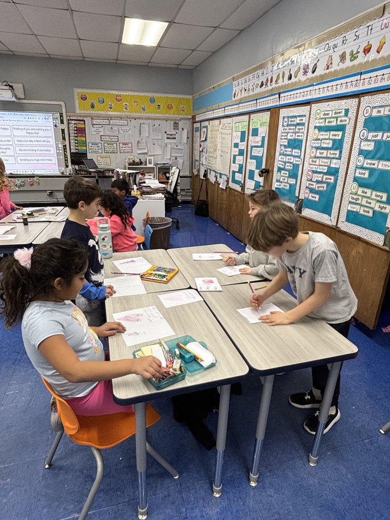 Students are marking their cards.