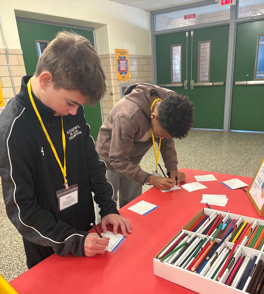 Student  writing for  display