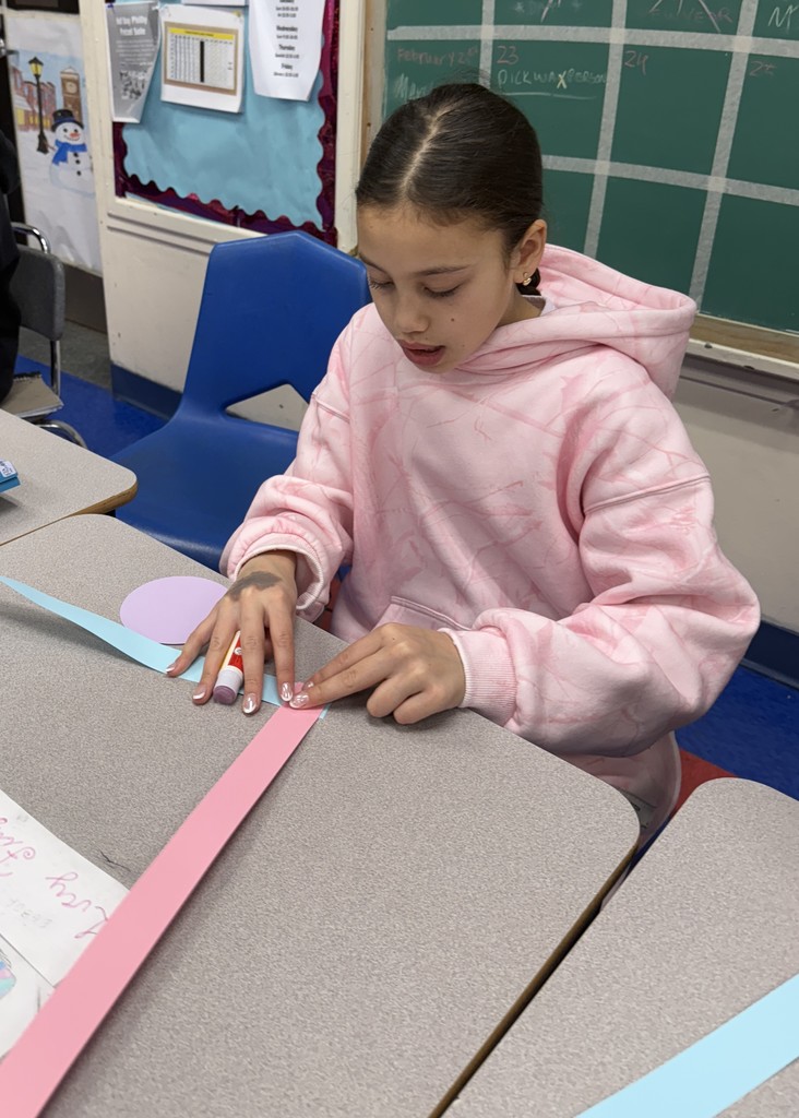 student working on Lunar New Year craft