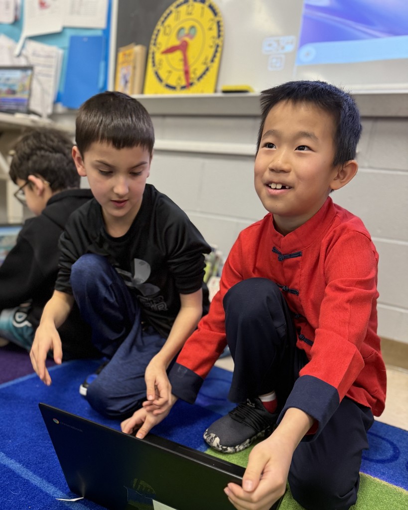 students working on Lunar New Year activity