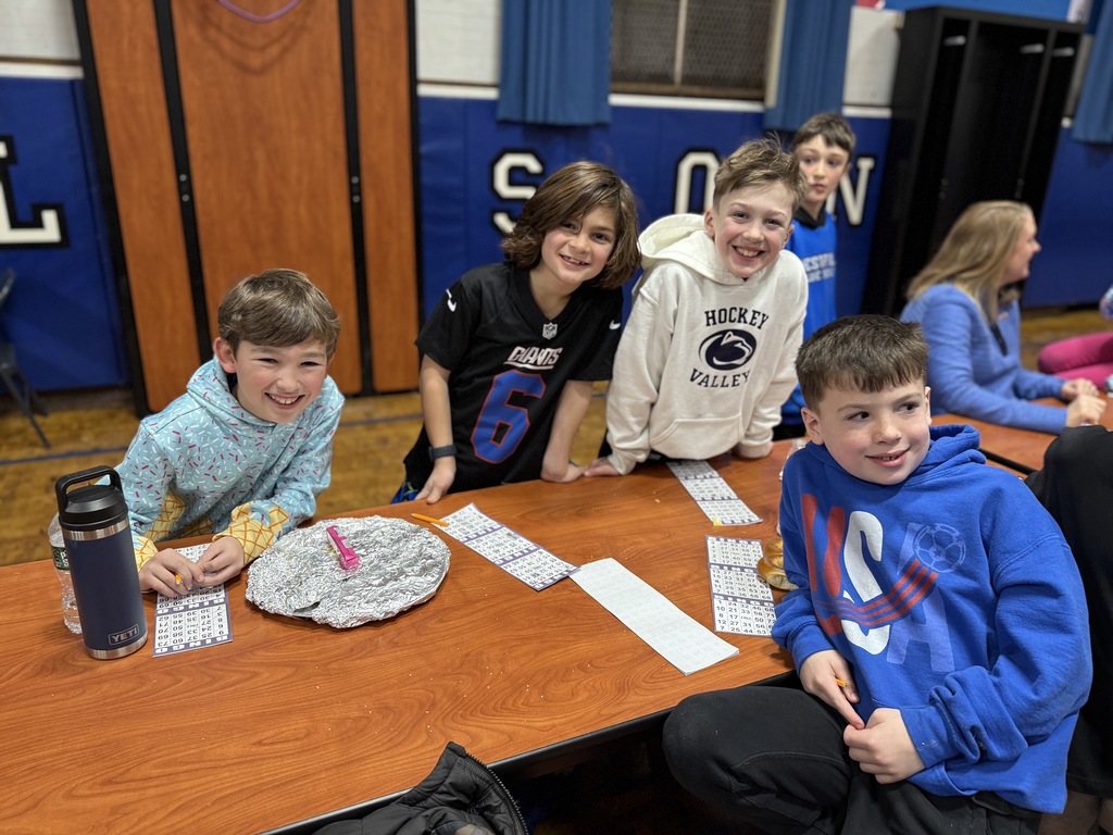 students playing BINGO at PTO Family Game Night