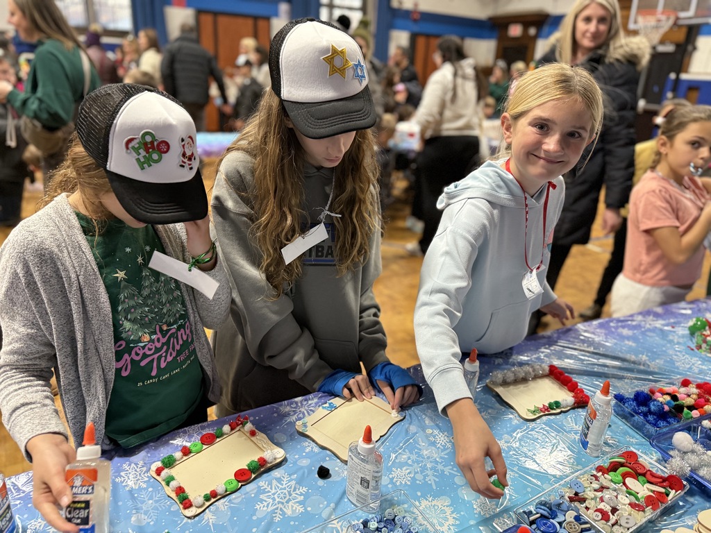 students at Winter Fest, working on craft