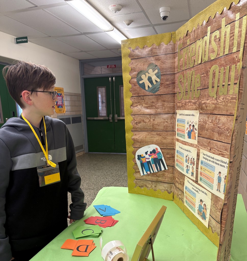 Student taking the friendship style quiz 