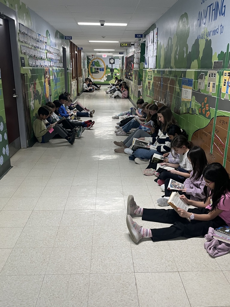 Students reading quietly.