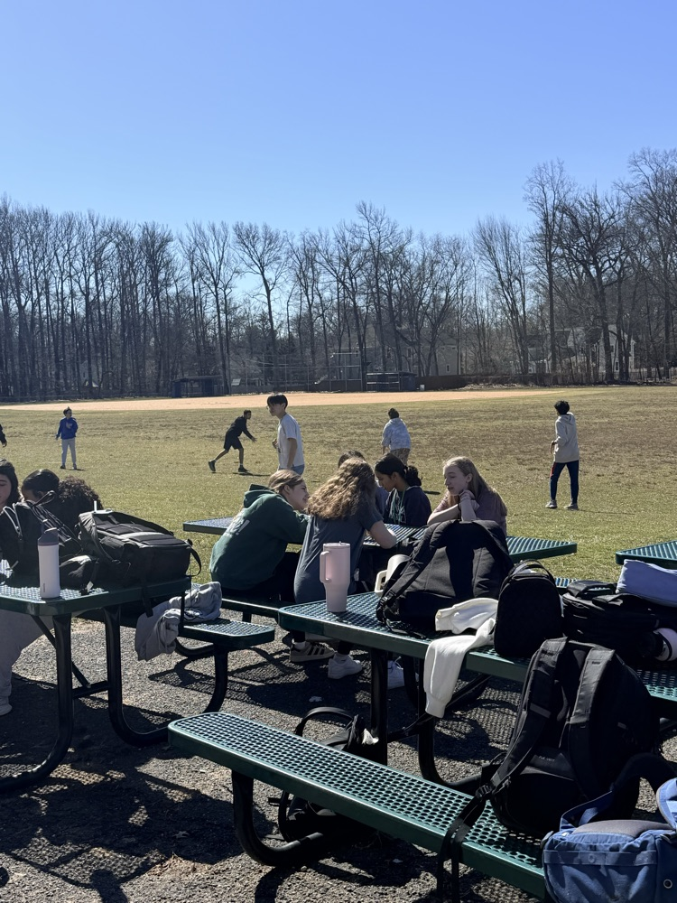 students playing frisbee outside