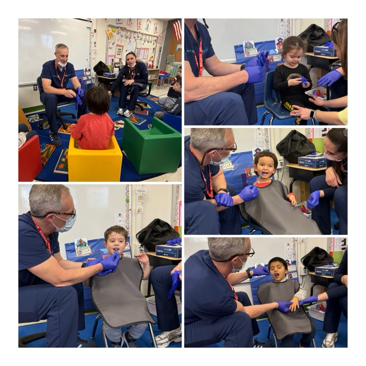 students engage in dental hygiene instruction