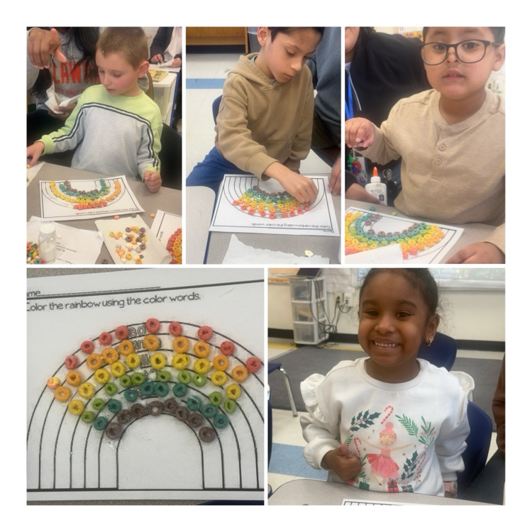 students engage in a fine motor arts and crafts project