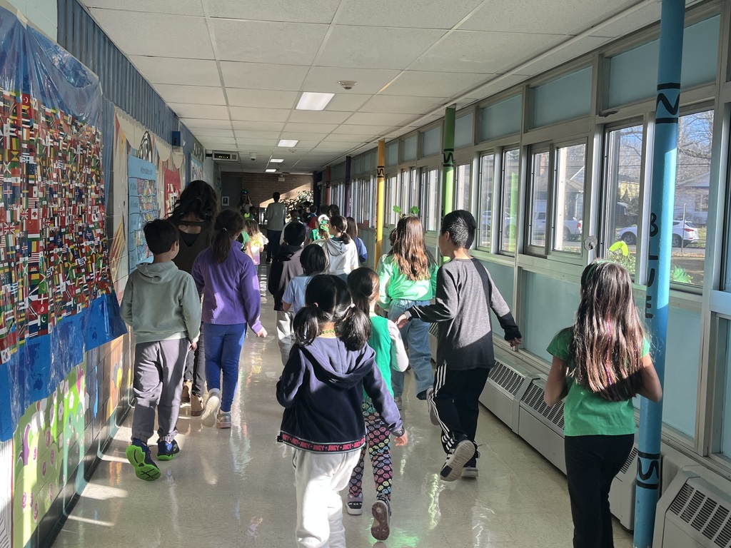 Students were in their search for their Shamrock bag.