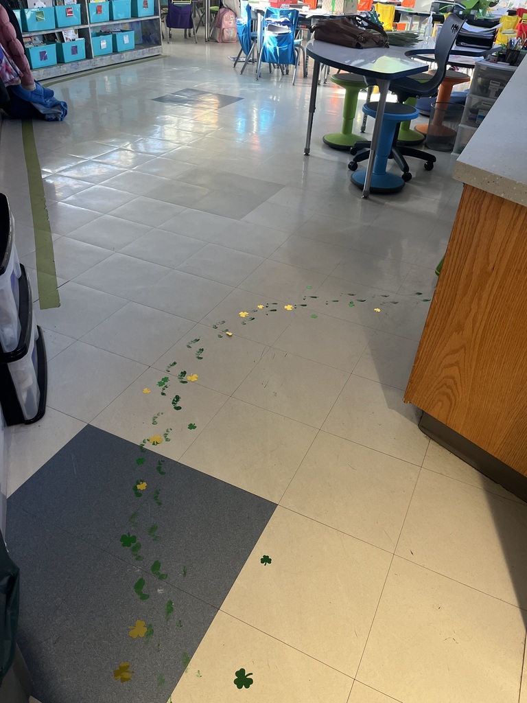 Leprachaun prints on the floor.