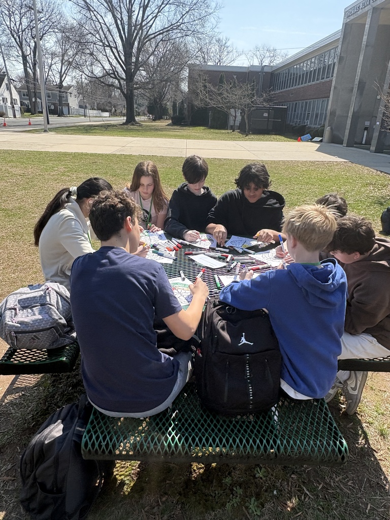 Students working in health class outside