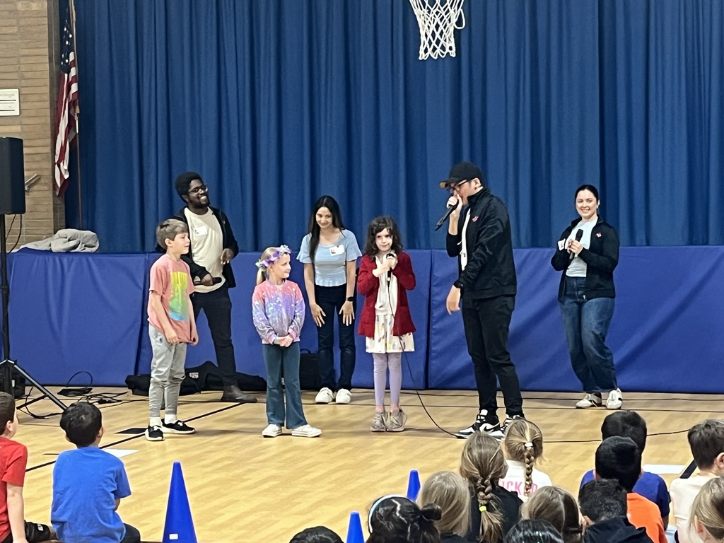 Students try beatboxing. 