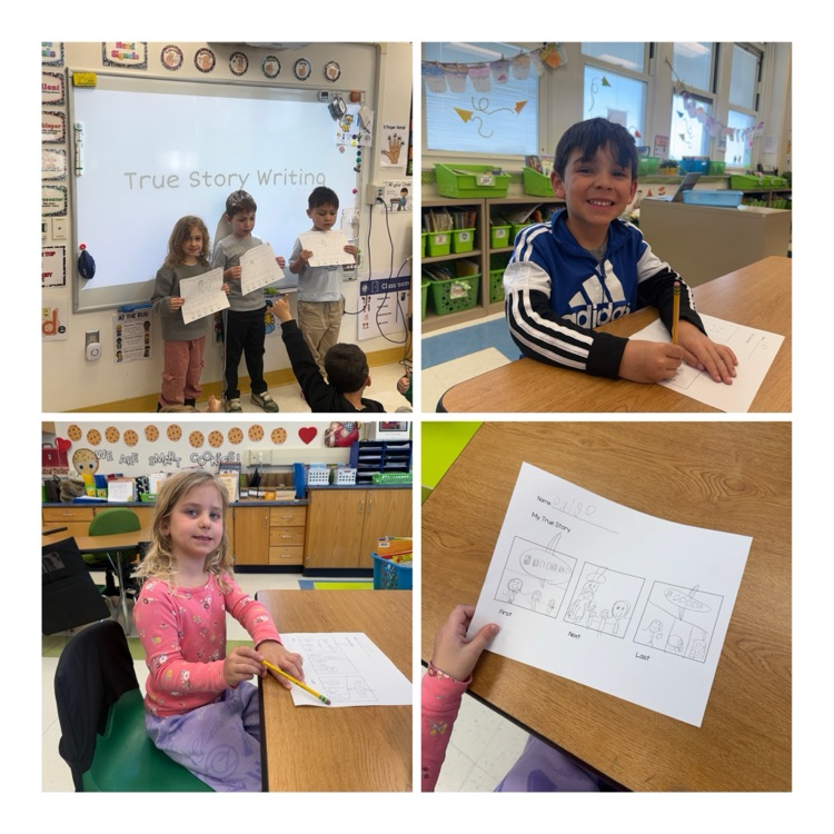 students engage in true story writing during writers workshop