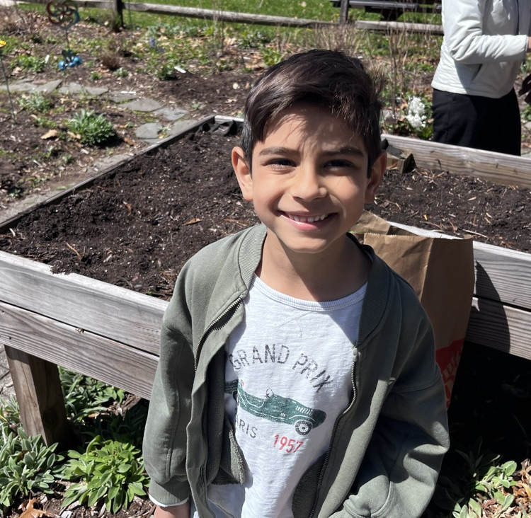 students in the garden 