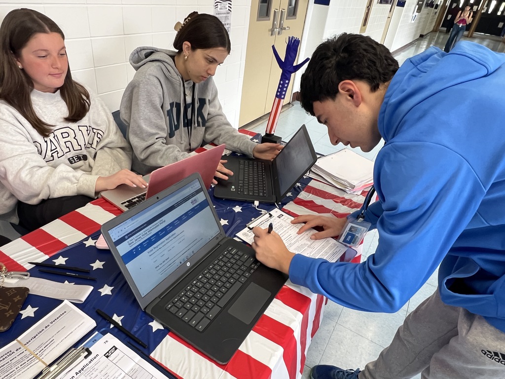 Student registering to vote