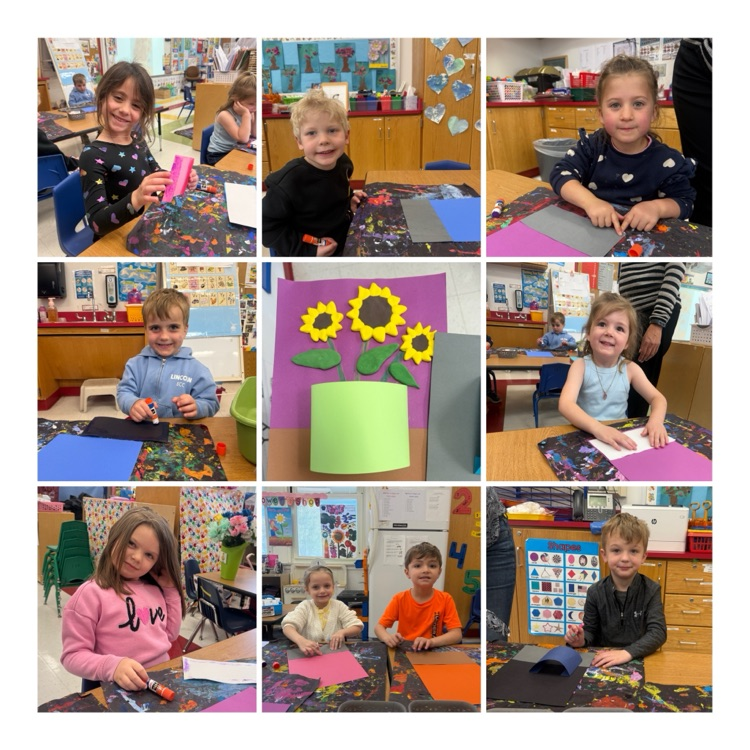 students engage in a van Gogh inspired art lesson