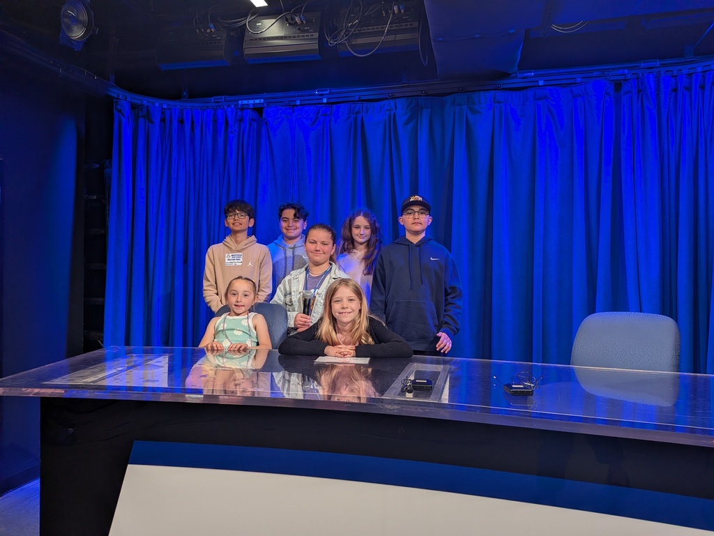 WHS staff's children visiting the BDTV set during take your child to work day!