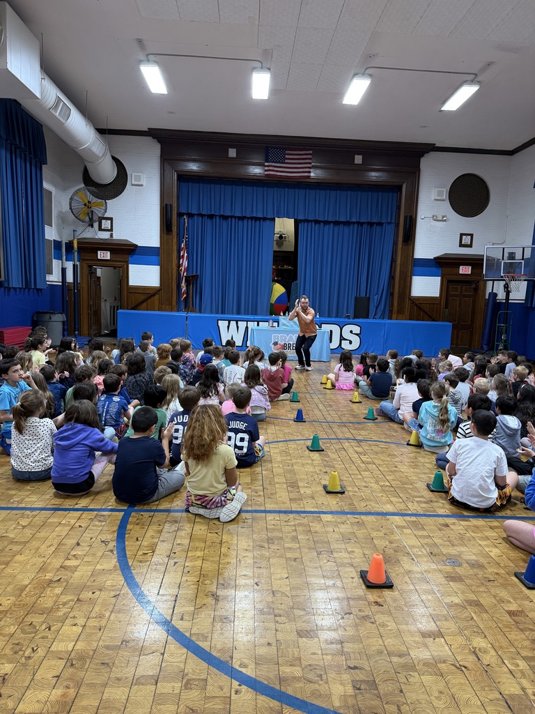 students watching Brain Break assembly