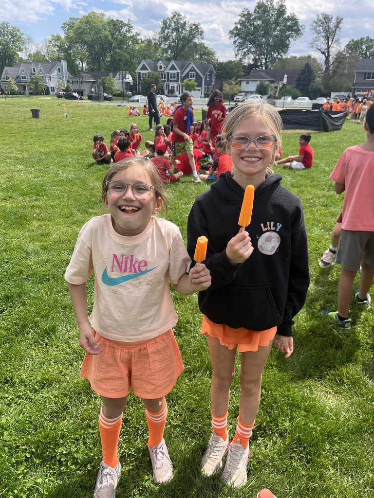 Students enjoying their ice pops.