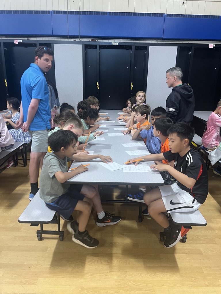 Students playing bingo